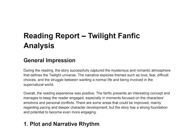 human beta reading with detailed manuscript feedback